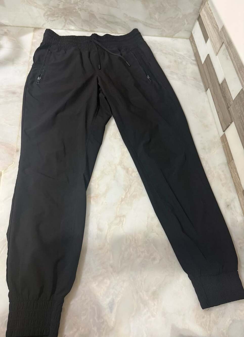 90 Degree By Reflex Jogger Pants Size M Black Activewear Zip Pockets